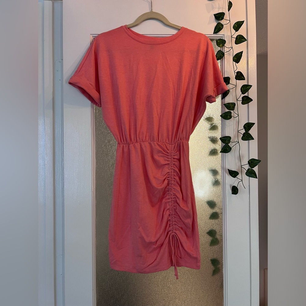Express coral beach/casual summer dress